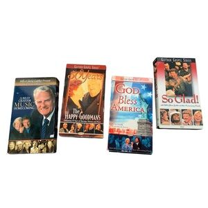 Gaither Gospel Series VHS Collection - Lot of 4 Billy Graham, Happy Goodmans